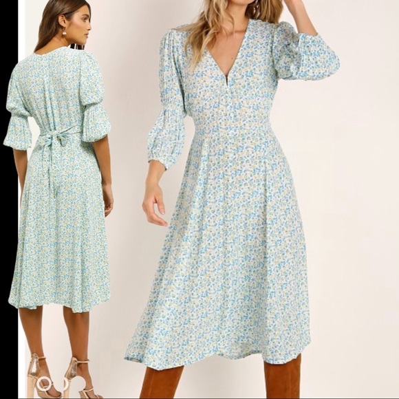 SALE💥NWT Anthro Faithful The Brand Midi Dress - Picture 10 of 15